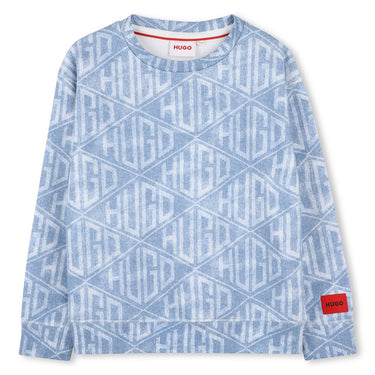 HUGO Sudadera para niño adolescente all aover print